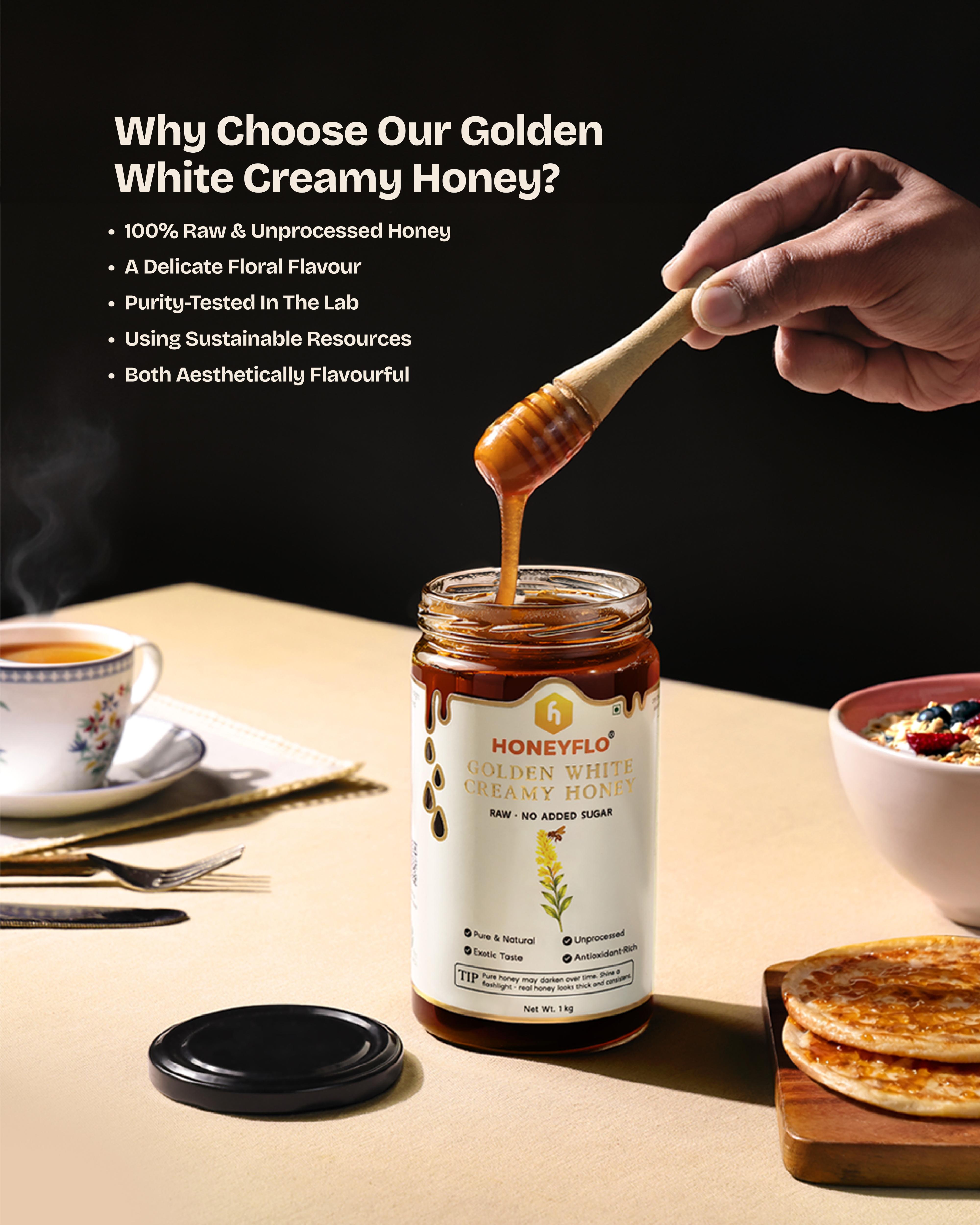 Golden White Creamy Honey β Silky, Sophisticated & Naturally Sweet
