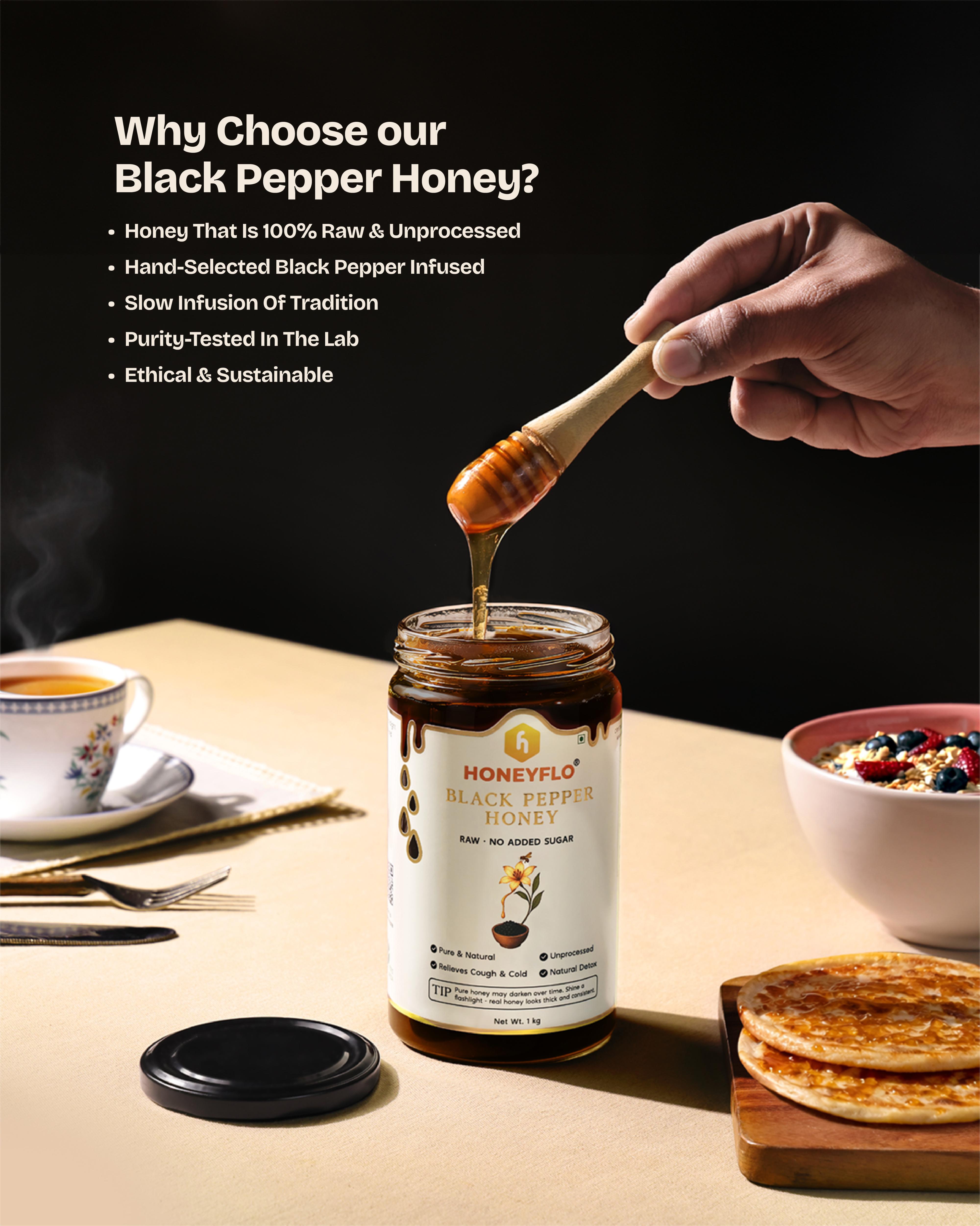 Black Pepper Honey – A Bold Fusion of Spice & Wellness