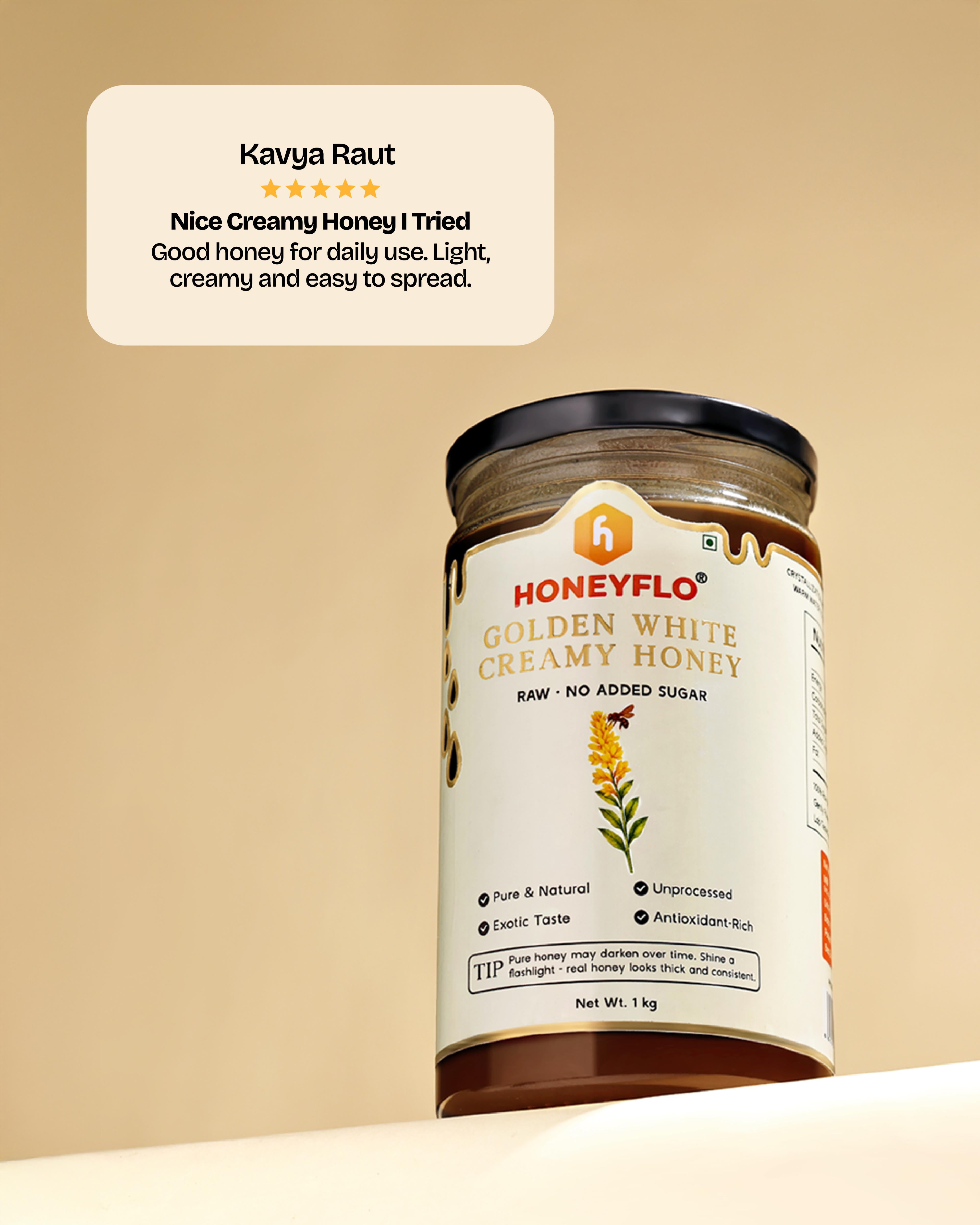 Golden White Creamy Honey – Silky, Sophisticated & Naturally Sweet